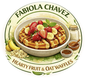 Healthy Fruit and Oat Waffles
